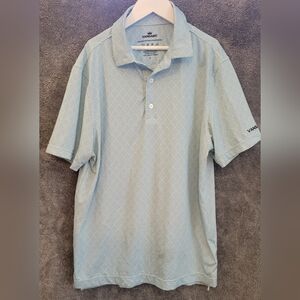 EUC Men's VanSaint "The Blueprint" Light Blue Men's Polo Golf Shirt